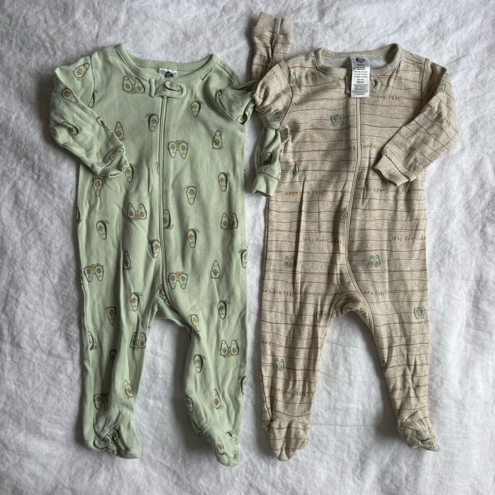 Gerber Avocado Baby Sleeper Set Size 3-6 M